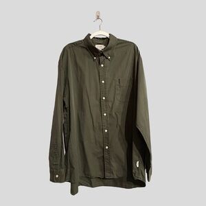 J CREW | MEN BUTTON UP| SIZE: XL | 100% COTTON| DARK GREEN | EXCELLENT CONDITION